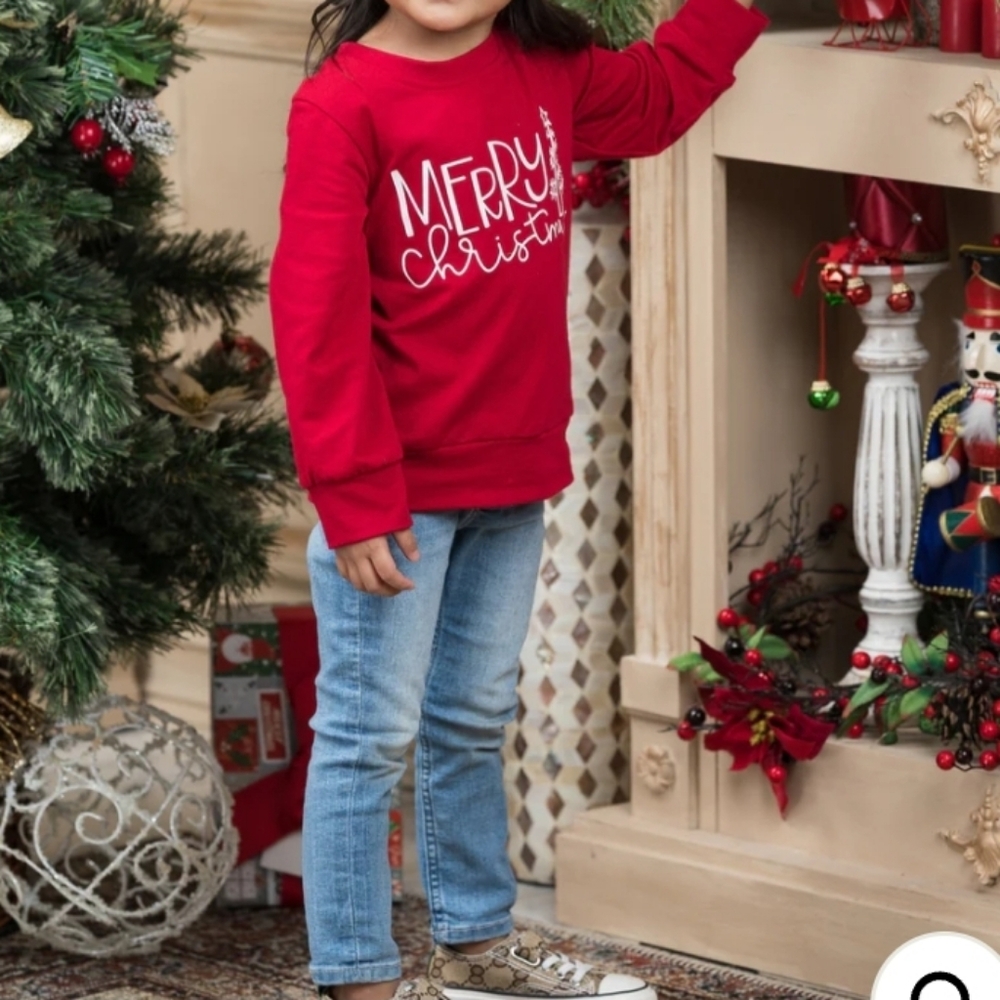3/$15🍎Kids Merry Christmas Long-Sleeve Size 7Y - Picture 8 of 8
